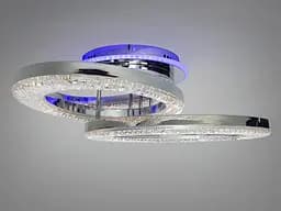 Сучасна стельова LED-люстра Diasha 5607/3L HR хром, кільця, 82W, 70 см, 13-20m2 - мініатюра 4