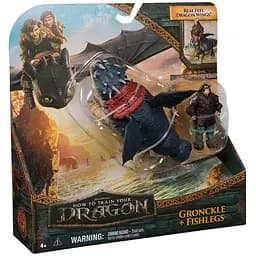 Набір Dragons Як приборкати дракона Гронкл Сарделька 18 см та вершник Рибоніг 7.5 см (SM66663/6074006) - мініатюра 8