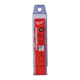 Свердло по металу THUNDERWEB HSS-G MILWAUKEE DIN338, діаметр 8,0x117х75мм, (5шт), пластикова коробка