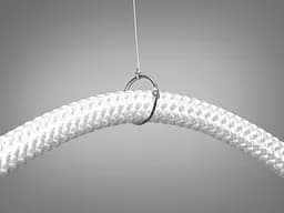 Стельова люстра LED Diasha 9610-1500BK Мотузка, 17W, 935 лм, чорний, для низьких стель, сучасний стиль для коридору, вітальні, - мініатюра 4