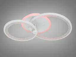 Стельова LED-люстра Diasha 8180/2WH 3color з пультом і димером, біла, 55 W, 3025 lm, круглі акрилові LED-кільця 53x33 см - мініатюра 4