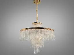 Люстра кришталева Diasha 376-800GD золото LED 165Вт багатоярусна підвісна - мініатюра 4