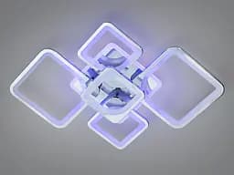 Люстра стельова LED Diasha 8060/2+3HR, 95W, 3200K-6500K, хром, сучасний стиль для дому, з пультом, диммером, акриловий плафон - мініатюра 4