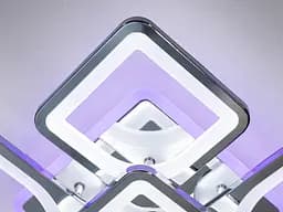 Люстра стельова LED Diasha 8060/2+3HR, 95W, 3200K-6500K, хром, сучасний стиль для дому, з пультом, диммером, акриловий плафон - мініатюра 6