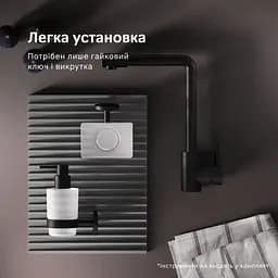 Змішувач для кухні з L-виливом AM.PM X-Joy S EcoStart чорний F85B05022 - мініатюра 8