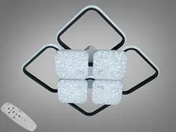Комбінована LED-люстра Diasha 2568WH+BK DIMMER, 130 W, 7150 lm, 52x52 см - мініатюра 2