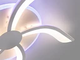 Люстра стельова LED Diasha 2480/5WH, 53W, 3200K-6500K, білий метал, сучасний стиль для дому - мініатюра 5