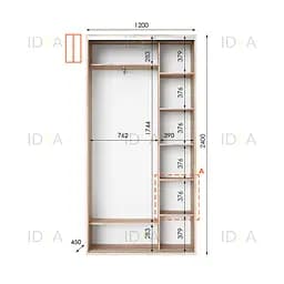 Шафа-купе Idea серія 1 120 x 45 x 240 см Дуб сонома - мініатюра 2