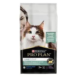 Сухий корм для стерилізованих котів старше 7 років Purina Pro Plan LiveClear Sterilised Senior 7+ з індичкою 1.4 кг (12466177) - мініатюра 2