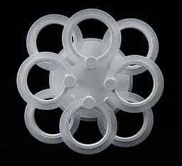 Люстра стельова LED Splendid Ray LK235/4+4+A, 160W, білий, з пультом, димер, сучасний стиль, 50 см - мініатюра 4