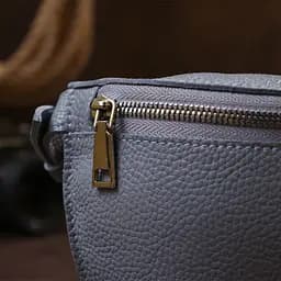 Жіноча бананка із натуральної шкіри Shvigel 16379 сірий - мініатюра 7