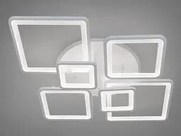 Стельова LED-люстра Diasha 8160/6WH 3color з пультом і димером, біла, 150 W, 6325 lm, сучасні квадратні LED-плафони 97x71 - мініатюра 5