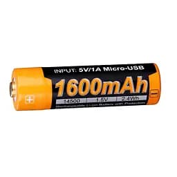 Акумулятор 14500 АА Fenix ARB-L14-1600U Li-ion з micro-USB зарядкою - мініатюра 6