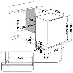 Посудомийна машина Whirlpool WIC3C34PFES (6735159) - мініатюра 6