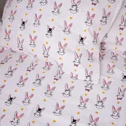 Комплект постільної білизни MirSon Бязь Kids Time 17-0529 Bunnies 110x140 см білий (2200008612566) - мініатюра 5