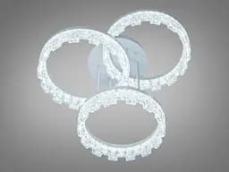 Сучасна стельова LED-люстра Diasha MX78204/3WH 90W, три кільця, 3 режими світла, 52 см - мініатюра 4