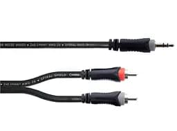 Комутаційний кабель mini Jack 3,5 stereo — 2x RCA 1.5 м Cordial EY 1,5 WCC - мініатюра 2