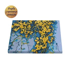 Набір картин за номерами з металевими фарбами Riviera Blanca Осіннє мереживо (ITR-089) 2 шт в наборі