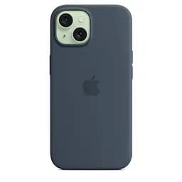 Силіконовий чохол CasePro Silicone Case with MagSafe Storm Blue для iPhone 15 - мініатюра 4