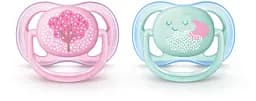 Пустушка Philips Avent Ultra Air з декором, 0-6 міс, 2 шт. (SCF343/20) - мініатюра 1