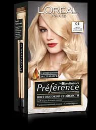 Краска для волос L’Oréal Paris Preference, тон 01 (Светло-светло-русый натуральный), 174 мл (A6210327)