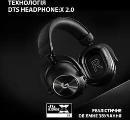 Навушники бездротові ігрові Logitech G Pro X2 Wireless LightSpeed чорні (981-001263) - мініатюра 5