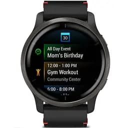 Смарт-годинник Garmin Venu 2 Slate with Black Leather Band (010-02430-21) - мініатюра 4