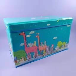 Коробка складна корзина для зберігання речей іграшок Stenson 60*30*35 см WW01365 блакитна - мініатюра 3
