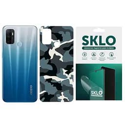 Захисна гідрогелева плівка SKLO Back (тил) Camo для Oppo A76 4G Блакитний / Army Blue