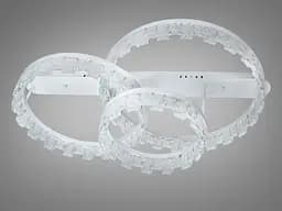 Стельова декоративна LED-люстра Diasha MX78205/500+400+300WH, потрійні акрилові кільця, 103W - мініатюра 4