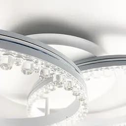 LED люстра на 2 кільця білого кольору з фурнітурою хром Line.F А 55061/2В RGB WH - мініатюра 5