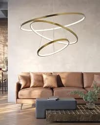 Підвісний світильник, люстра Goldlux 330031 Lea 3 Led 3x60W 4000K 8000Lm IP20 Золото - мініатюра 3