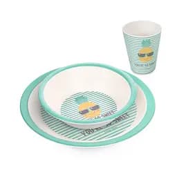 Комплект посуду Canpol babies So Cool Ананас, 3 елементи, бірюзовий (9/226_tur) - мініатюра 1