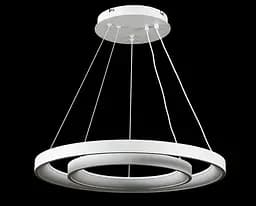 Люстра стельова LED Splendid Ray L2551/580+380/2, 2 лампи, білий, регулювання світла, сучасний стиль