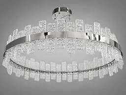 Люстра стельова LED Luminex Diasha 828/800CH, 90W, кришталь, хром, для кухні, вітальні, коридору - мініатюра 3