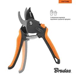 Секатор Bradas з регульованою ручкою, прохідне лезо, сталь SK5, V-SERIES, KT-V1048 - мініатюра 3
