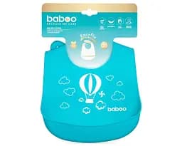 Силіконовий нагрудник з кишенею Baboo, синій (90446) - мініатюра 6