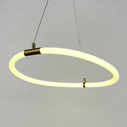Латунна кільцева люстра з гнучкою LED стрічкою Ø 45 см | Line F | Арт. MD8074-R - мініатюра 2