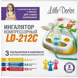 Інгалятор (небулайзер) Little Doctor LD-212C для дітей компресорний жовтий - мініатюра 5