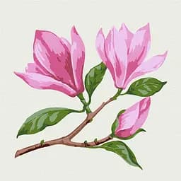 Картина за номерами Rosa Start Гілка магнолії 15х15 см з мольбертом - мініатюра 2