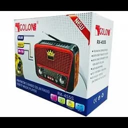 Радіоприймач Bluetooth із сонячною панеллю сірий портативна колонка радіо Golon RX-455S - мініатюра 6