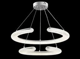Люстра стельова LED Splendid Ray L110/600+400/2, 2 лампи, білий, регульована висота 30-130 см - мініатюра 4
