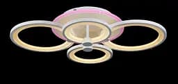 Люстра стельова LED Splendid Ray LK237/2+2, 160W, білий, з пультом, сучасний стиль - мініатюра 3