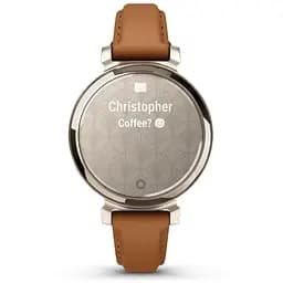 Смарт-годинник Garmin Lily 2 Cream Gold with Tan Leather Band (010-02839-60) - мініатюра 4