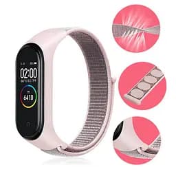 Ремінець Nylon New для Xiaomi Mi Band 3/4/5/6/7 Pink Sand - мініатюра 2