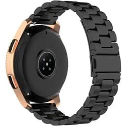Ремінець DK CDK для Garmin Vivoactive 3 Music 20mm Metal Fitlink Steel Band (012873) (black) - мініатюра 3