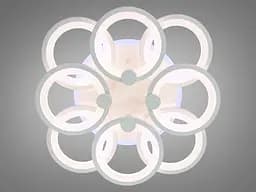 Люстра стельова LED Diasha 8022/4+4WH, 150W, 3200K-6000K, білий акрил, сучасний стиль з диммером - мініатюра 2