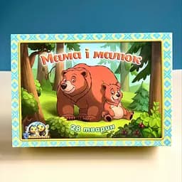 Дерев'яний пазл Мама та малюк кольоровий Ubumblebees 20х10х4 см igr0001554 - мініатюра 5