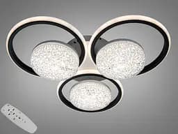 Стельова LED-люстра Dia 2563WH+BK DIMMER - біло-чорна, 82 Вт, 54 см - мініатюра 2
