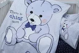 Комплект постільної білизни в ліжечко Tag Tekstil Teddy blue для немовлят Ведмедик (блакитний) - мініатюра 3